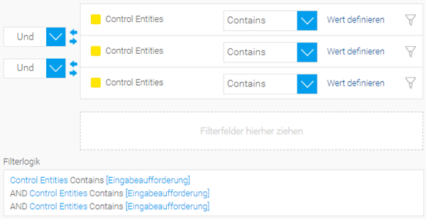 Berichte nach Entität filtern